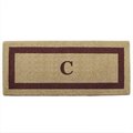 Nedia Home Nedia Home 02074C Single Picture - Brown Frame 24 x 57 In. Heavy Duty Coir Doormat - Monogrammed C O2074C
